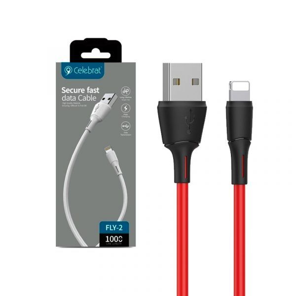  Telefon kabeli - Celebrat FLY-2i Usb Iphone Charge & Data Cable