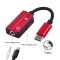 2 in1 Type-C to 3.5mm Qulaqcıq Jack Konverter/Charger