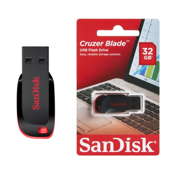 Flaş kart 32 GB USB2 “Sandisk Cruzer Blade Flaş kart 32 GB USB2 “Sandisk Cruzer Blade