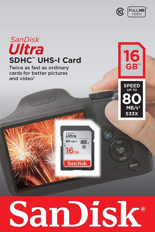16 Gb Sandisk Class10 80 Mbps Micro SD-Card