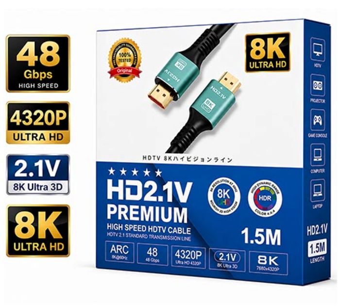 8K HDMI kabel 1,5 metr