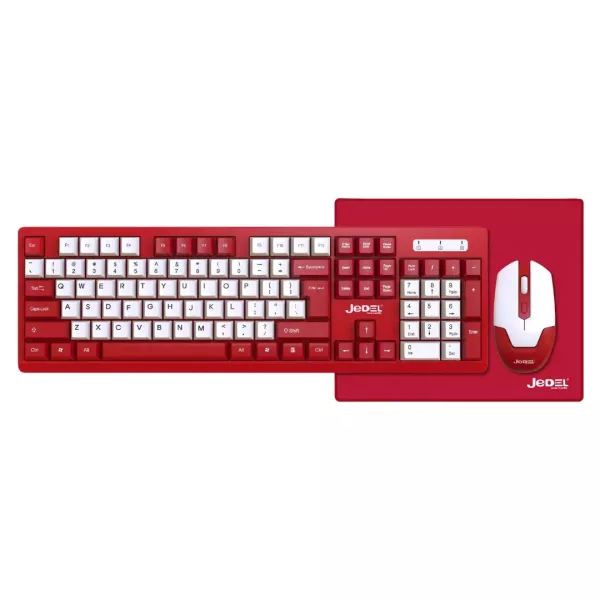 Klaviatura dəsti '' Jedel WS737 Wireless Red ''