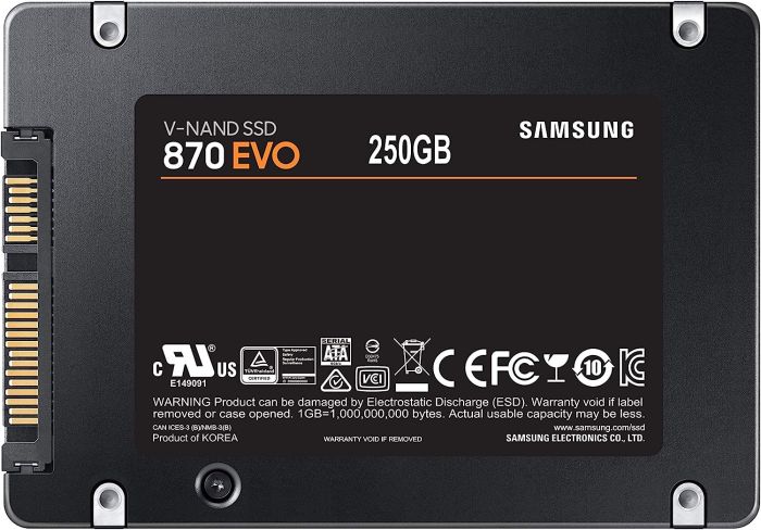 250 Gb Samsung Evo 870 560 Mbps Ssd Sata 6.0 Gbps Original