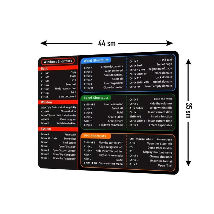 Mousepad Commands Speed 44x35sm