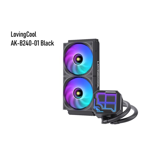 Argb Cpu Fan "LovingCool AK-B240-01 Black