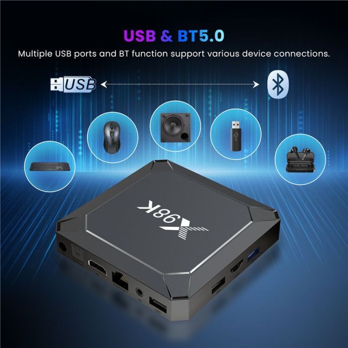 Tv Box X98K 4GB/32Gb Wireless Dual Android 13