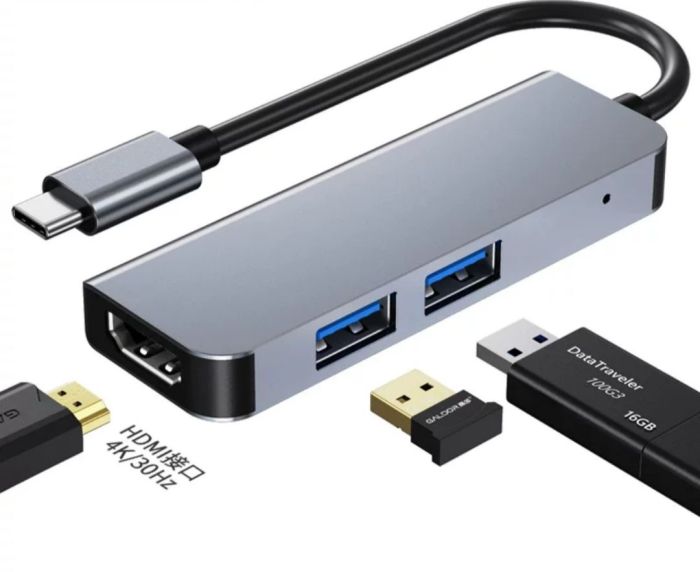 Konvertor "4 in 1 Type-C to HDMI / 2x Usb3/ TYpe-C PD"