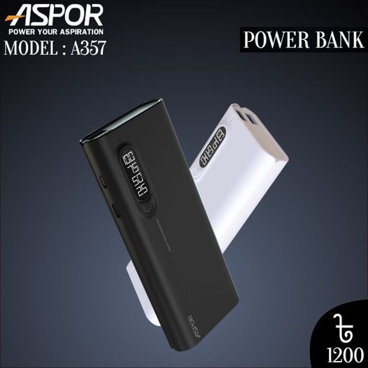 Power Bank “Aspor A357 10000 Mah Dual Output Fast Charger”