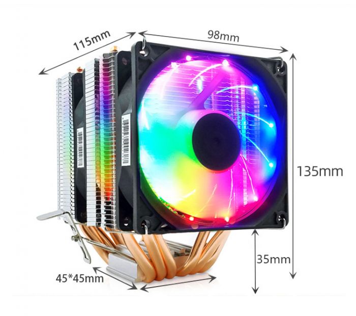 RGB Kuler “Coolmoon MX6” (CPU Processor Fan)
