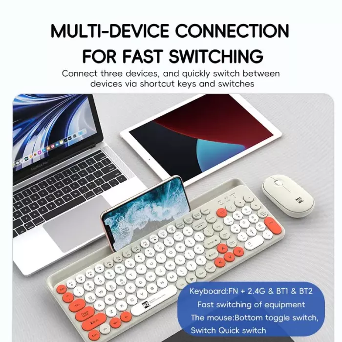 R8 1930 Bluetooth & Wireless Keyboard + Mouse