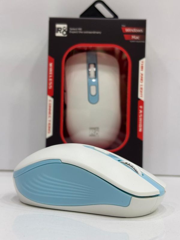R8 1736 Wireless Mouse White-Blue