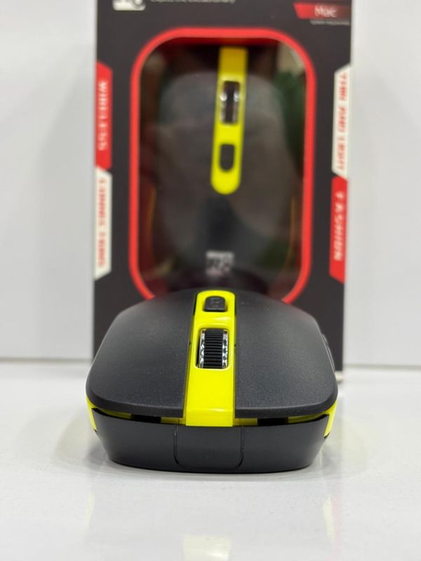 R8 1736 Wireless Mouse Black-Yellow