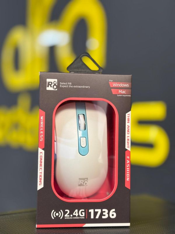 R8 1736 Wireless Mouse White-Blue