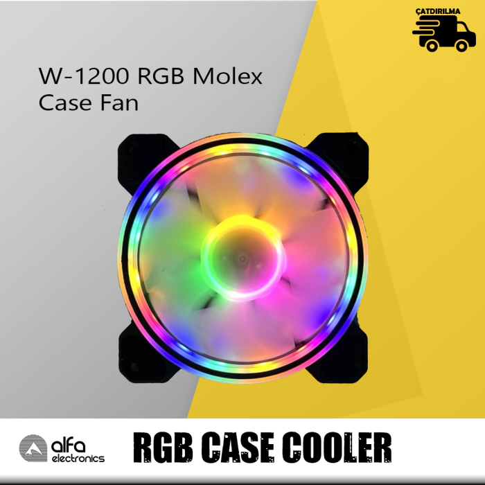 RGB Case Kuler "Loving Cool W-1200" Black 6 pin