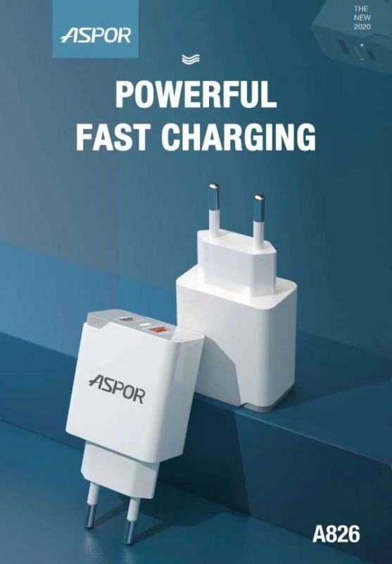 Adapter “Aspor A826 Qualcomm 3 Fast Charge”