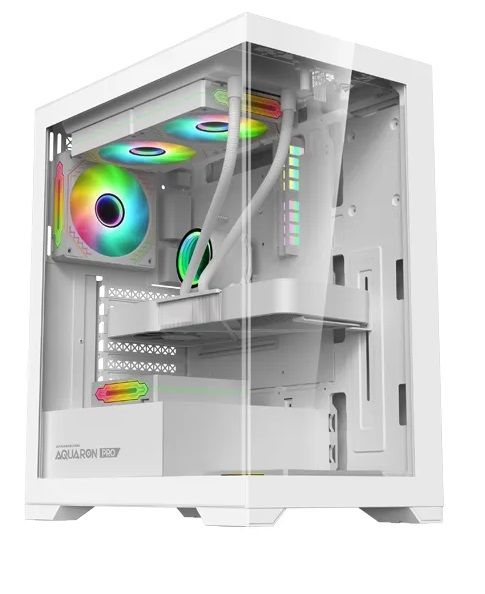 Gaming Case "WjCoolman Rhombic M-Atx Aquarium White"