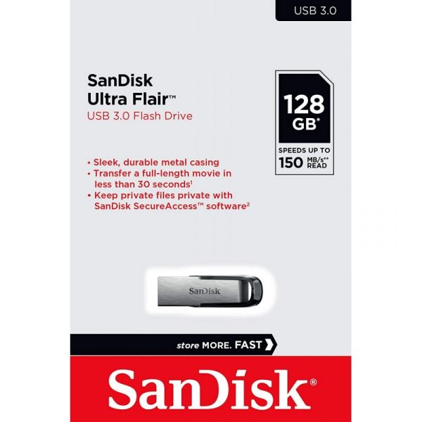 Flaş kart Sandisk 128GB Usb 3.0 Ultra Flair  USB Toplayıcı