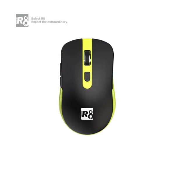 R8 1736 Wireless Mouse Black-Yellow
