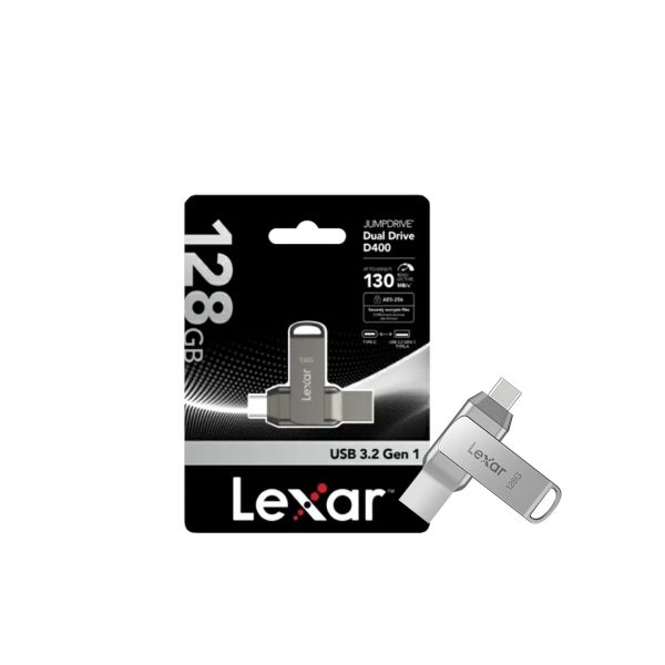 128 Gb Lexar Jumpdrive D400 Usb 3.2 130 Mbps Type-C Dual Drive