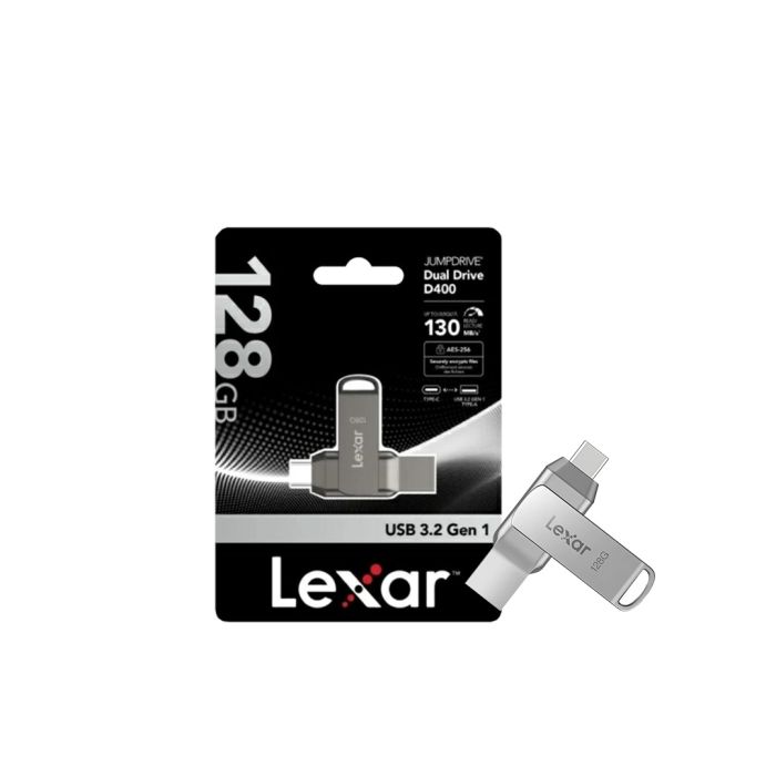 128 Gb Lexar Jumpdrive D400 Usb 3.2 130 Mbps Type-C Dual Drive