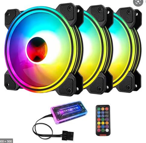 RGB kuler “Coolmoon Light X Led 120mm (Programable Case Fan)”