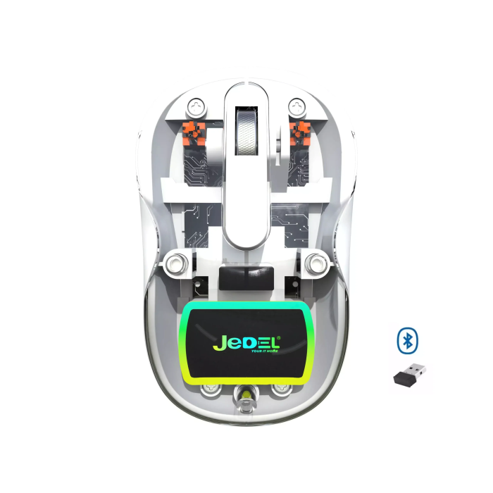 Kompüter siçanı "Jedel WD141 White Wi-Fi & Bluetooth Rechargable"